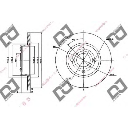 Photo Disque de frein DJ PARTS BD1775