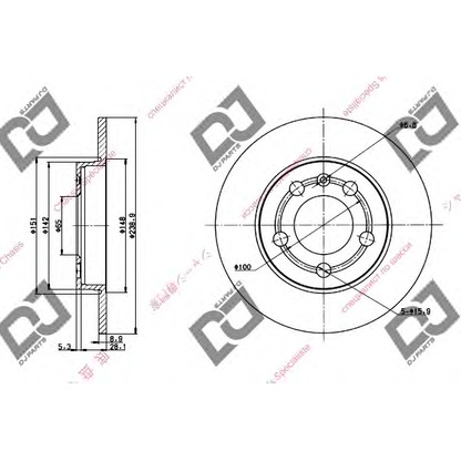 Zdjęcie Tarcza hamulcowa DJ PARTS BD1329