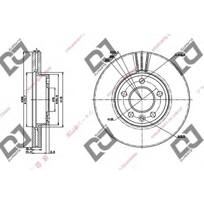 Photo Brake Disc DJ PARTS BD1335