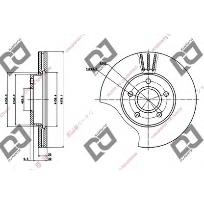 Zdjęcie Tarcza hamulcowa DJ PARTS BD1337