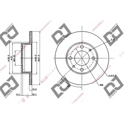 Photo Brake Disc DJ PARTS BD1654