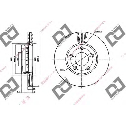 Zdjęcie Tarcza hamulcowa DJ PARTS BD1930