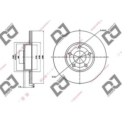 Zdjęcie Tarcza hamulcowa DJ PARTS BD1589