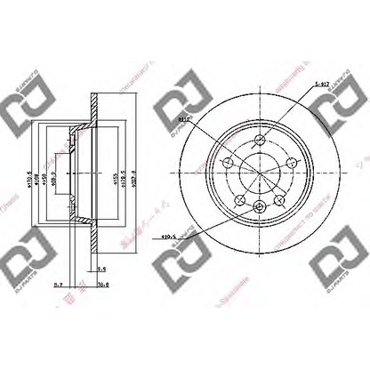 Photo Disque de frein DJ PARTS BD1672