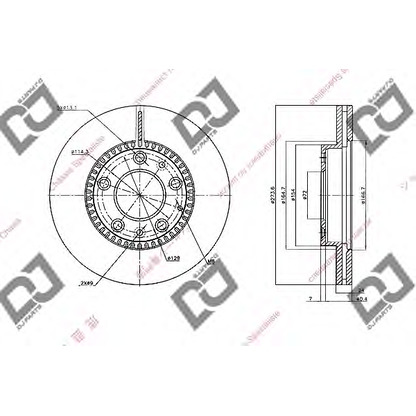 Фото Тормозной диск DJ PARTS BD1568