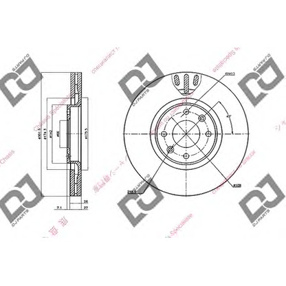 Foto Disco de freno DJ PARTS BD1521