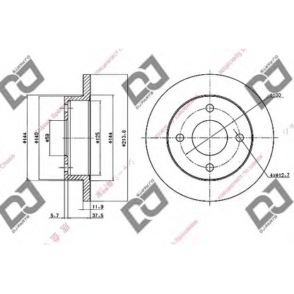 Photo Brake Disc DJ PARTS BD1544