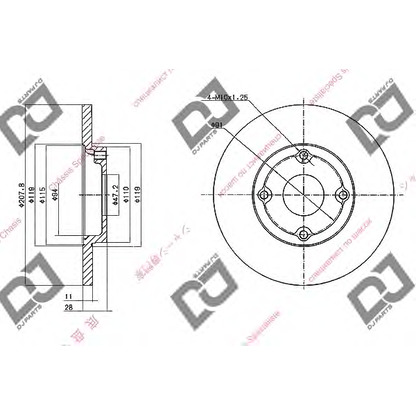 Foto Disco  freno DJ PARTS BD1550