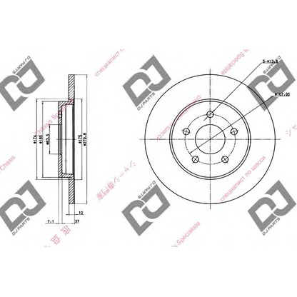 Foto Disco de freno DJ PARTS BD1341