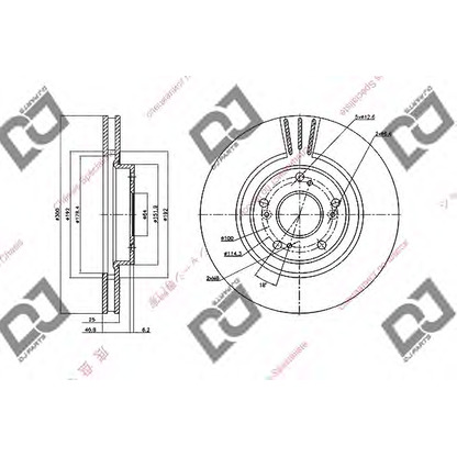 Photo Brake Disc DJ PARTS BD1351