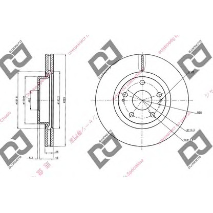 Photo Disque de frein DJ PARTS BD1427