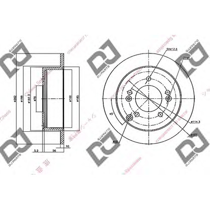 Foto Disco de freno DJ PARTS BD1370