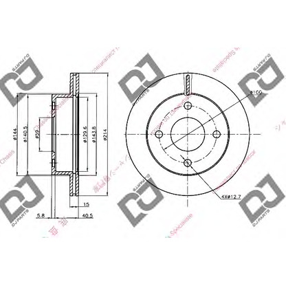 Foto Bremsscheibe DJ PARTS BD2041