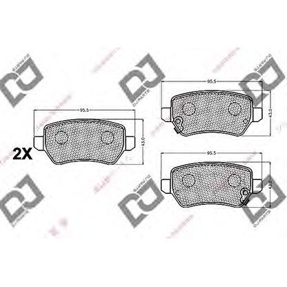 Photo Brake Pad Set, disc brake DJ PARTS BP2279