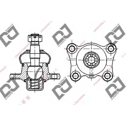 Фото Несущий / направляющий шарнир DJ PARTS DB1145