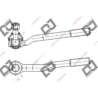 Фото Осевой шарнир, рулевая тяга DJ PARTS DE1014