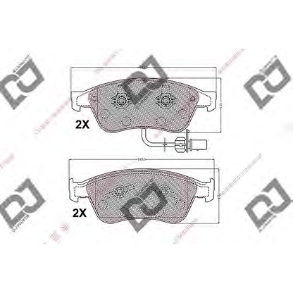 Photo Brake Pad Set, disc brake DJ PARTS BP2187