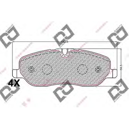 Photo Kit de plaquettes de frein, frein à disque DJ PARTS BP2200