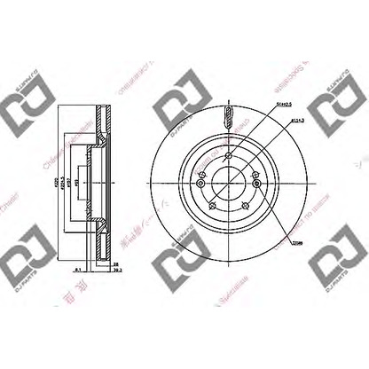 Photo Brake Disc DJ PARTS BD2188