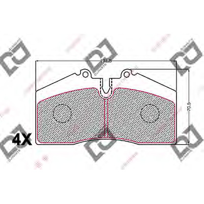 Foto Kit pastiglie freno, Freno a disco DJ PARTS BP2159