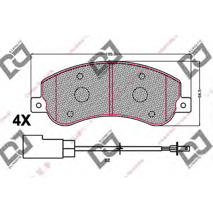 Фото Комплект тормозных колодок, дисковый тормоз DJ PARTS BP2183