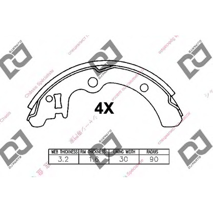 Foto Bremsbackensatz DJ PARTS BS1422