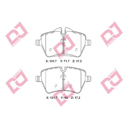 Photo Brake Pad Set, disc brake DJ PARTS BP2343