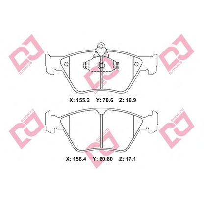 Photo Brake Pad Set, disc brake DJ PARTS BP2352