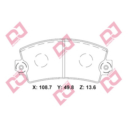 Foto Kit pastiglie freno, Freno a disco DJ PARTS BP2282