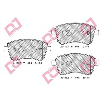 Фото Комплект тормозных колодок, дисковый тормоз DJ PARTS BP2407