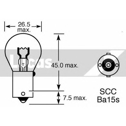 Zdjęcie Żarówka, lampa kierunkowskazu LUCAS LLB241