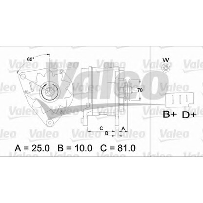 Photo Alternator VALEO 436180