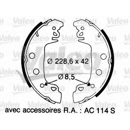 Photo Jeu de mâchoires de frein VALEO 562043