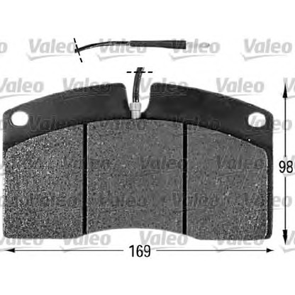 Photo Kit de plaquettes de frein, frein à disque VALEO 541607