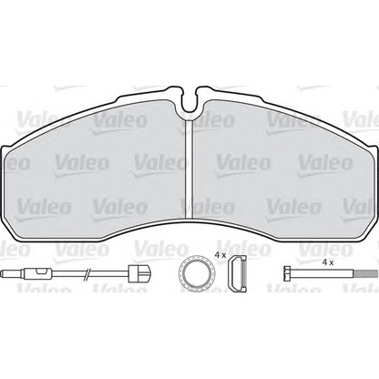 Photo Kit de plaquettes de frein, frein à disque VALEO 541663