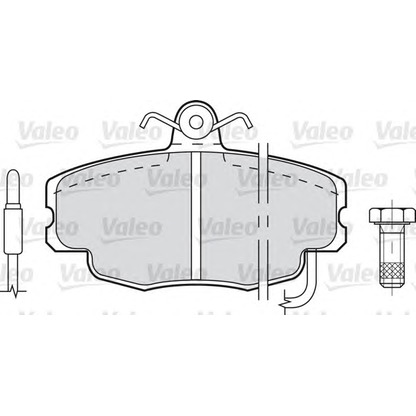 Photo Kit de plaquettes de frein, frein à disque VALEO 598084