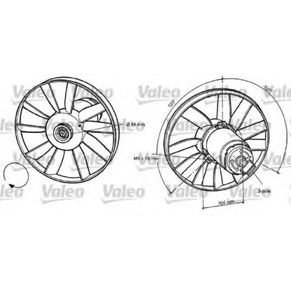 Photo Fan, radiator VALEO 696039