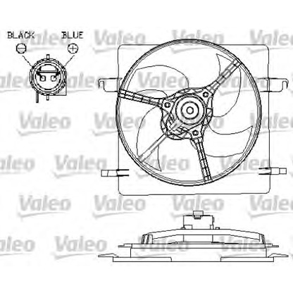 Photo Ventilateur, refroidissement du moteur VALEO 696157