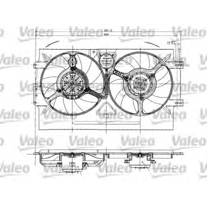 Photo Fan, radiator VALEO 698322