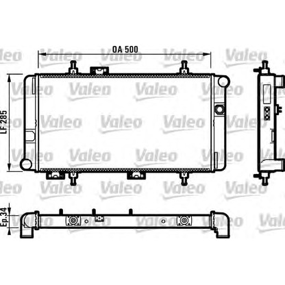 Foto Radiatore, Raffreddamento motore VALEO 730175