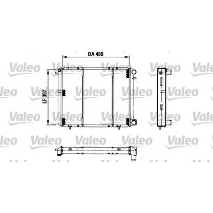 Foto Radiador, refrigeración del motor VALEO 730180