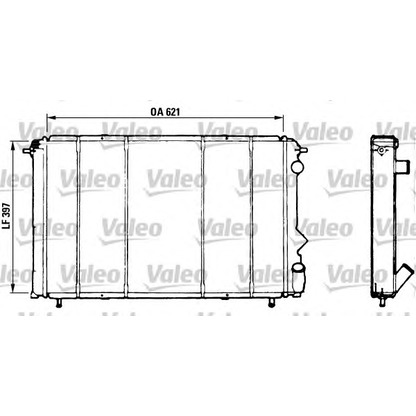 Foto Radiador, refrigeración del motor VALEO 730184