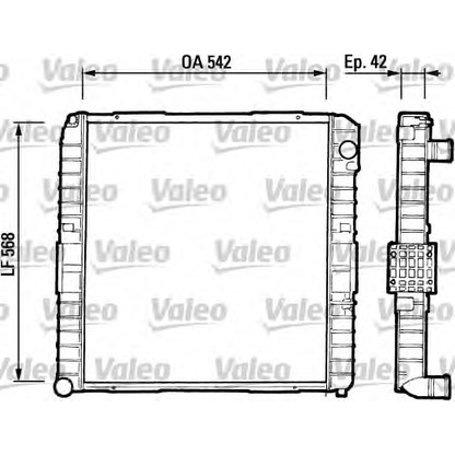 Foto Radiador, refrigeración del motor VALEO 730378