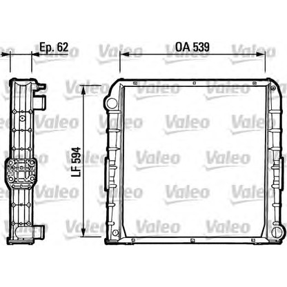 Photo Radiator, engine cooling VALEO 730385