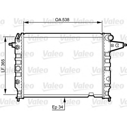 Photo Radiator, engine cooling VALEO 730396