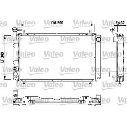 Photo Radiator, engine cooling VALEO 730408