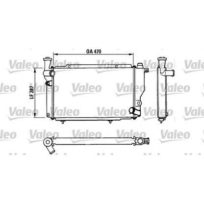 Foto Radiador, refrigeración del motor VALEO 730534