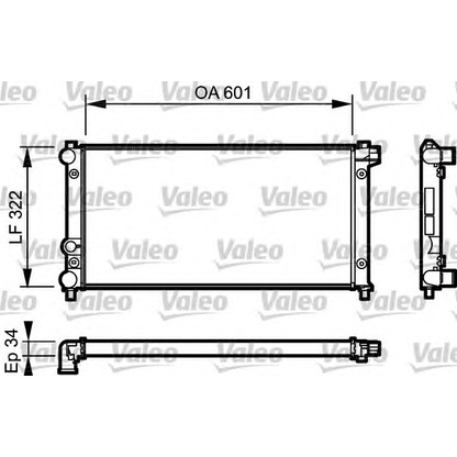 Foto Radiador, refrigeración del motor VALEO 730542