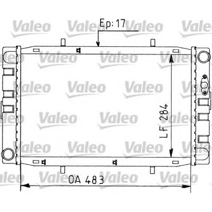 Foto Radiador, refrigeración del motor VALEO 730593