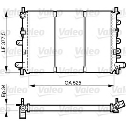 Photo Radiator, engine cooling VALEO 730858